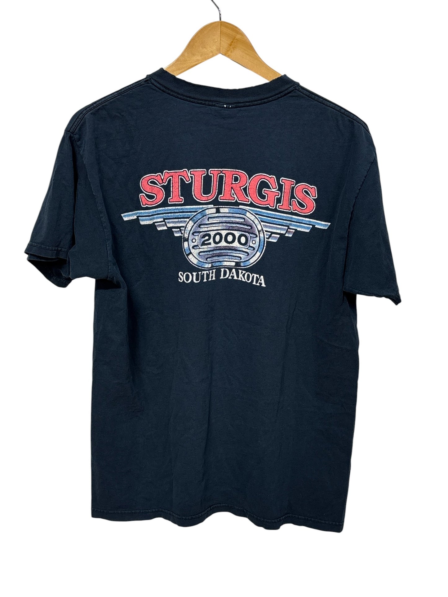 Vintage Y2K Sturgis Harley Davidson Black Hills Rally Biker Tee Size Large