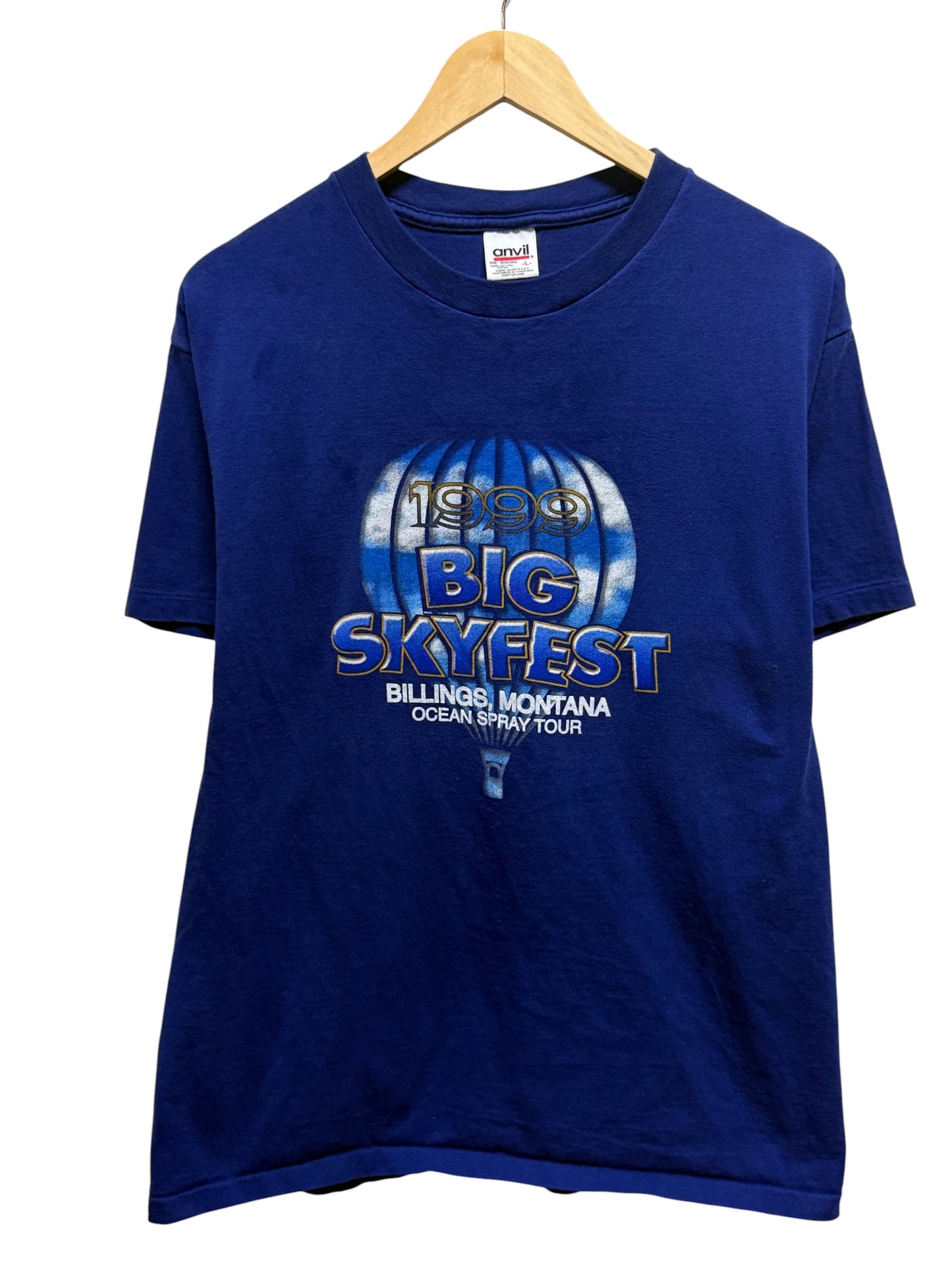 Vintage 1999 Big Skyfest Balloon Ocean Spray Graphic Tee Size Large