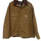 Vintage Carhartt Brown Blanked Lined Chore Coat Size XXL