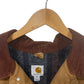 Vintage Carhartt Brown Blanked Lined Chore Coat Size XXL