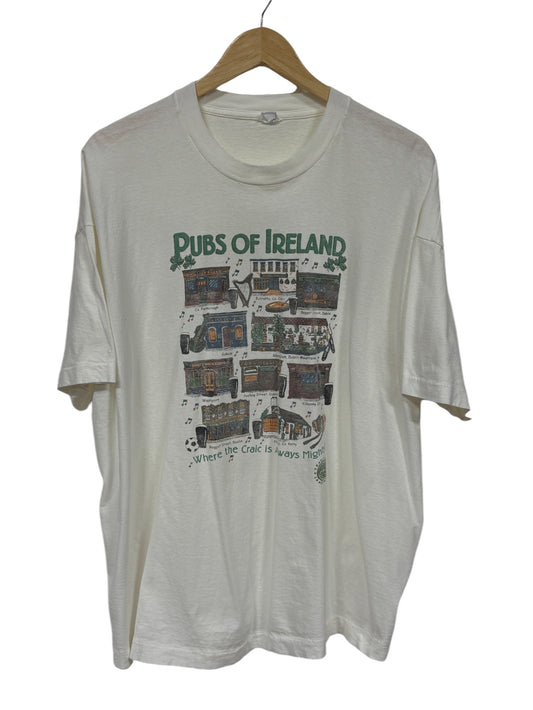 Vintage 90's Pubs of Ireland Graphic Tee Size XL