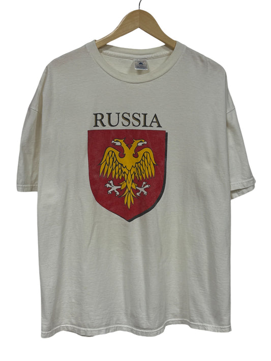 Vintage 90's Russia Crest Graphic Tee Size XXL