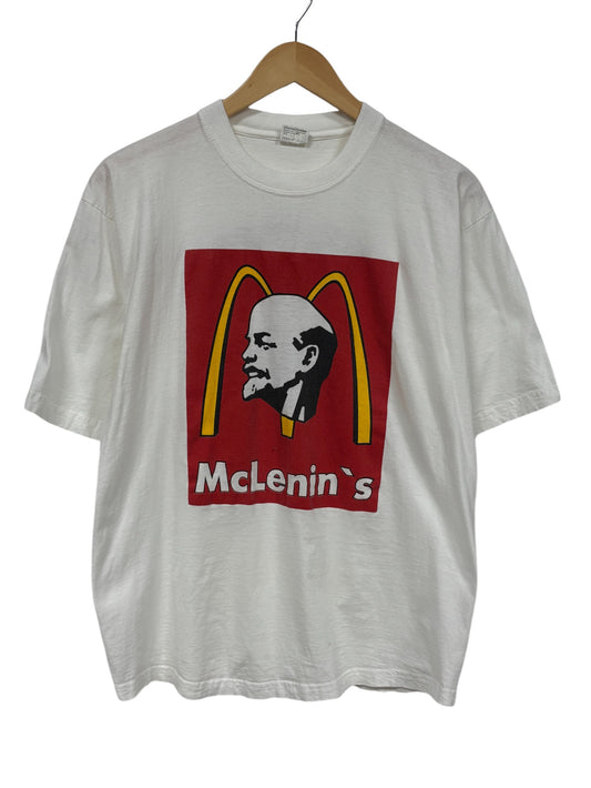 Vintage 90's McLenin's McDonalds Parody Russia Graphic Tee Size XXL