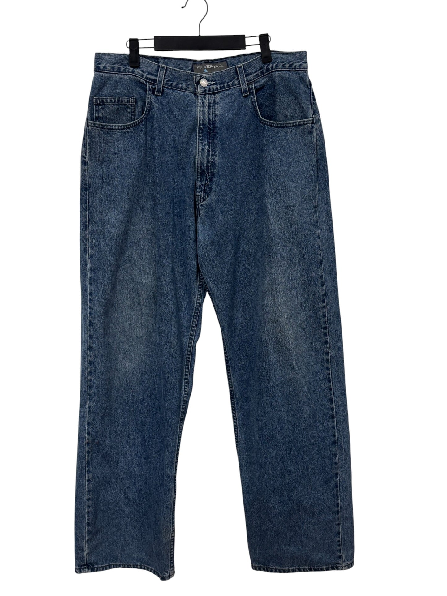 Vintage Levi's Silvertab Baggy Straight Leg Denim Skater Jeans Size 34x33