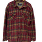 Vintage Y2K Quiksilver Sherpa Lined Red Flannel Button Up Shirt Size XXL