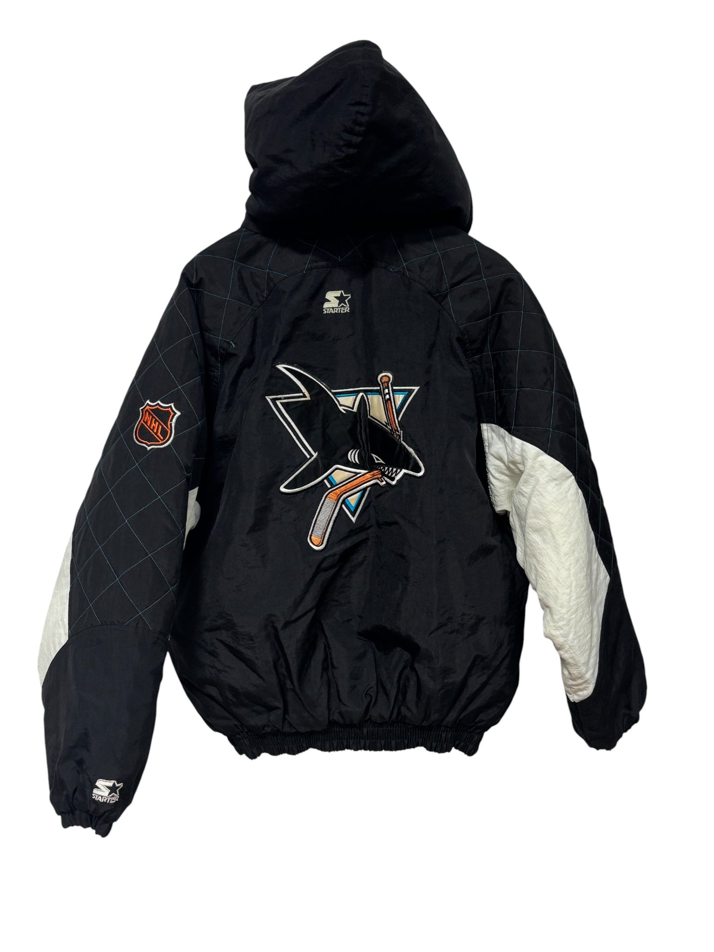 Vintage 90's Starter San Jose Sharks NHL Puffer Jacket Size XL