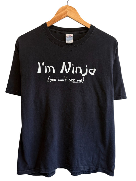 Vintage Y2K Fashion Victim I'm Ninja Graphic Tee Size Large