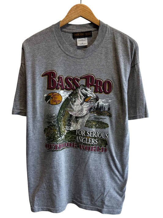 Vintage Y2K Bass Pro Shops Serious Anglers Fishing Tee Size XL