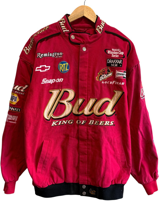 Vintage Chase Authentics Dale Earnhardt Jr. NASCAR Budweiser Jacket Size XL
