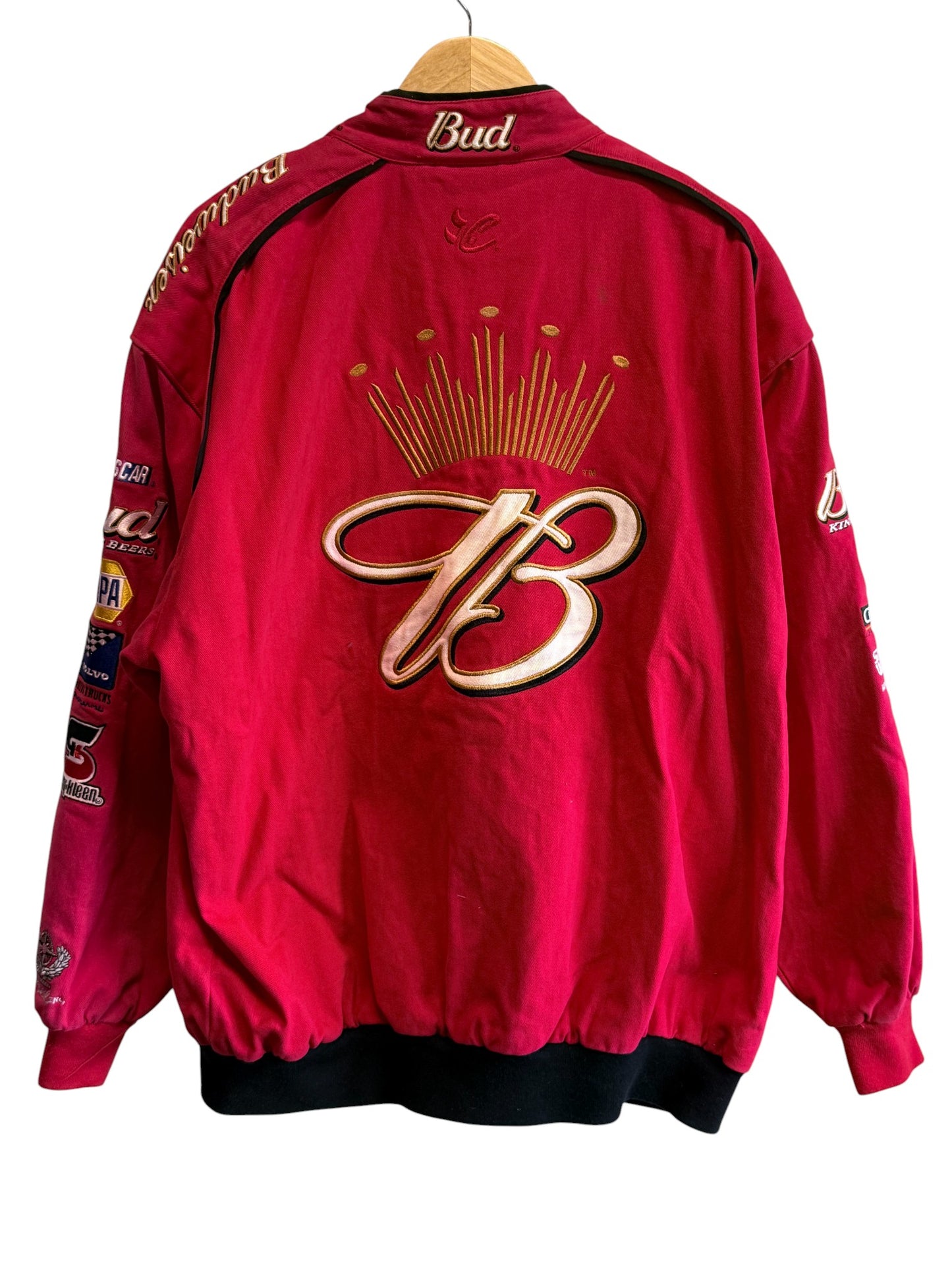 Vintage Chase Authentics Dale Earnhardt Jr. NASCAR Budweiser Jacket Size XL