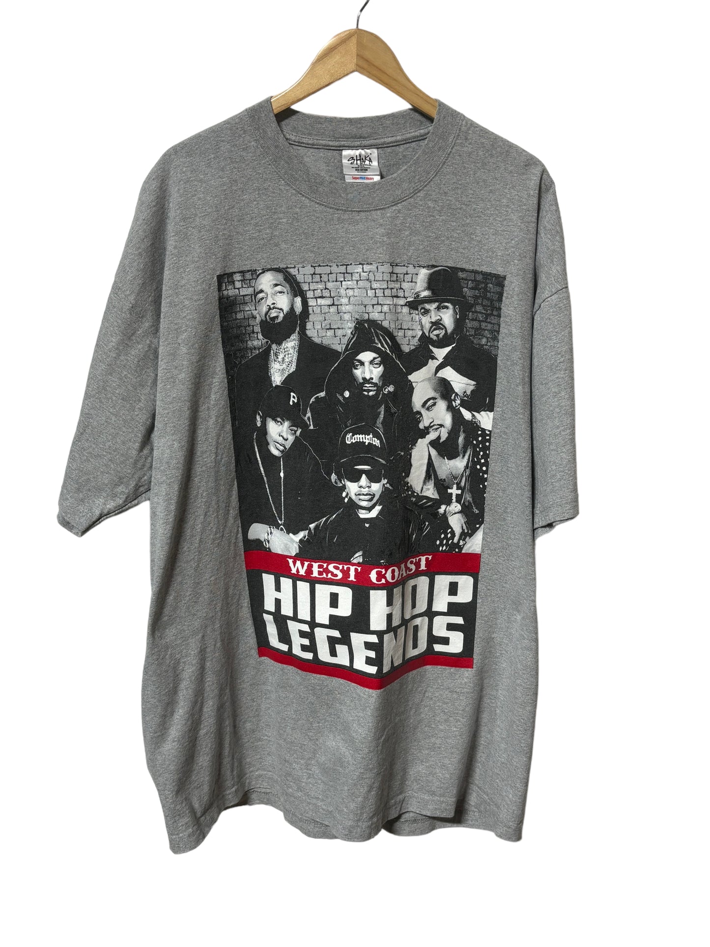 Vintage 00's Shaka Wear West Coast Hip Hop Legend Rappers Graphic Tee Size 3XL