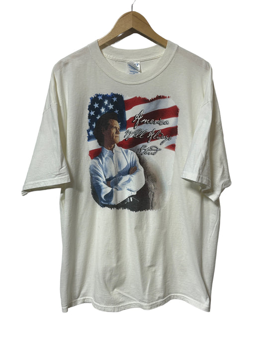 2003 Randy Travis Country Music Concert Tour Tee American Flag Size XXL