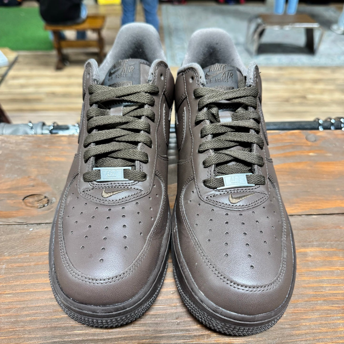 Nike AF1 Low 'Supreme Baroque Brown' Size 9.5