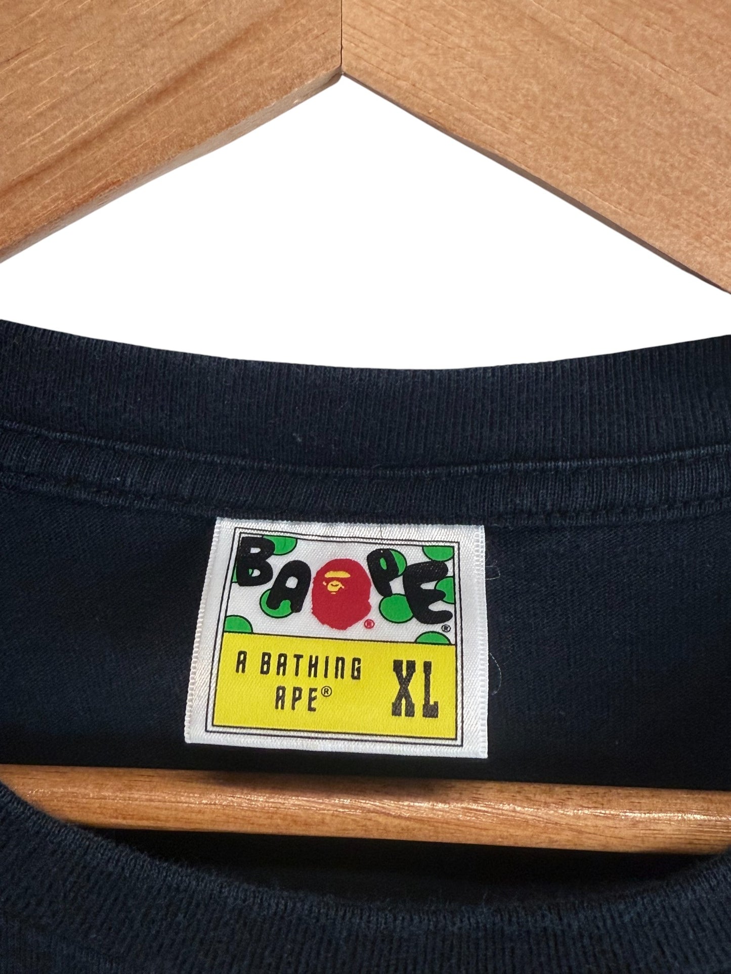 Bape Bathing Ape Check Camo Head Graphic Tee Size XL