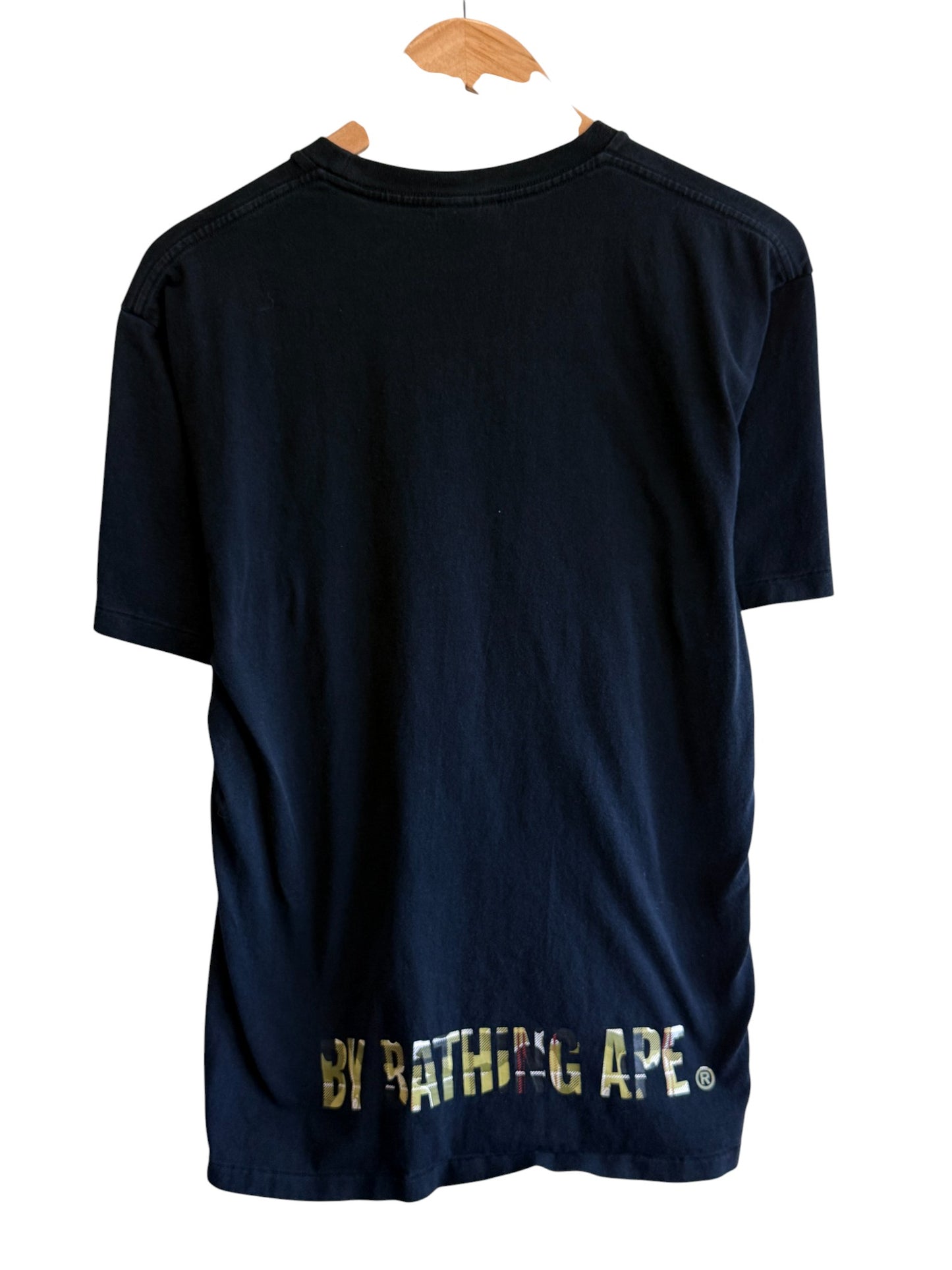 Bape Bathing Ape Check Camo Head Graphic Tee Size XL