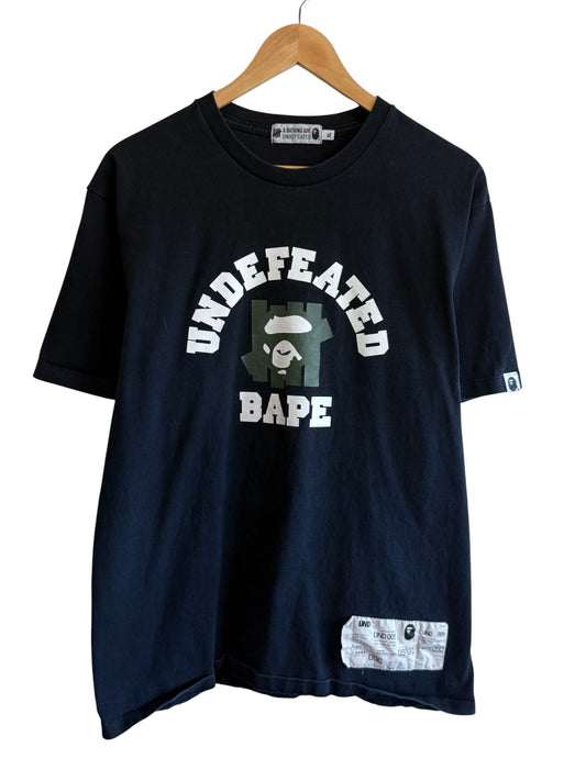 Bape x Undefeated College Logo Collab Graphic Tee Size XL
