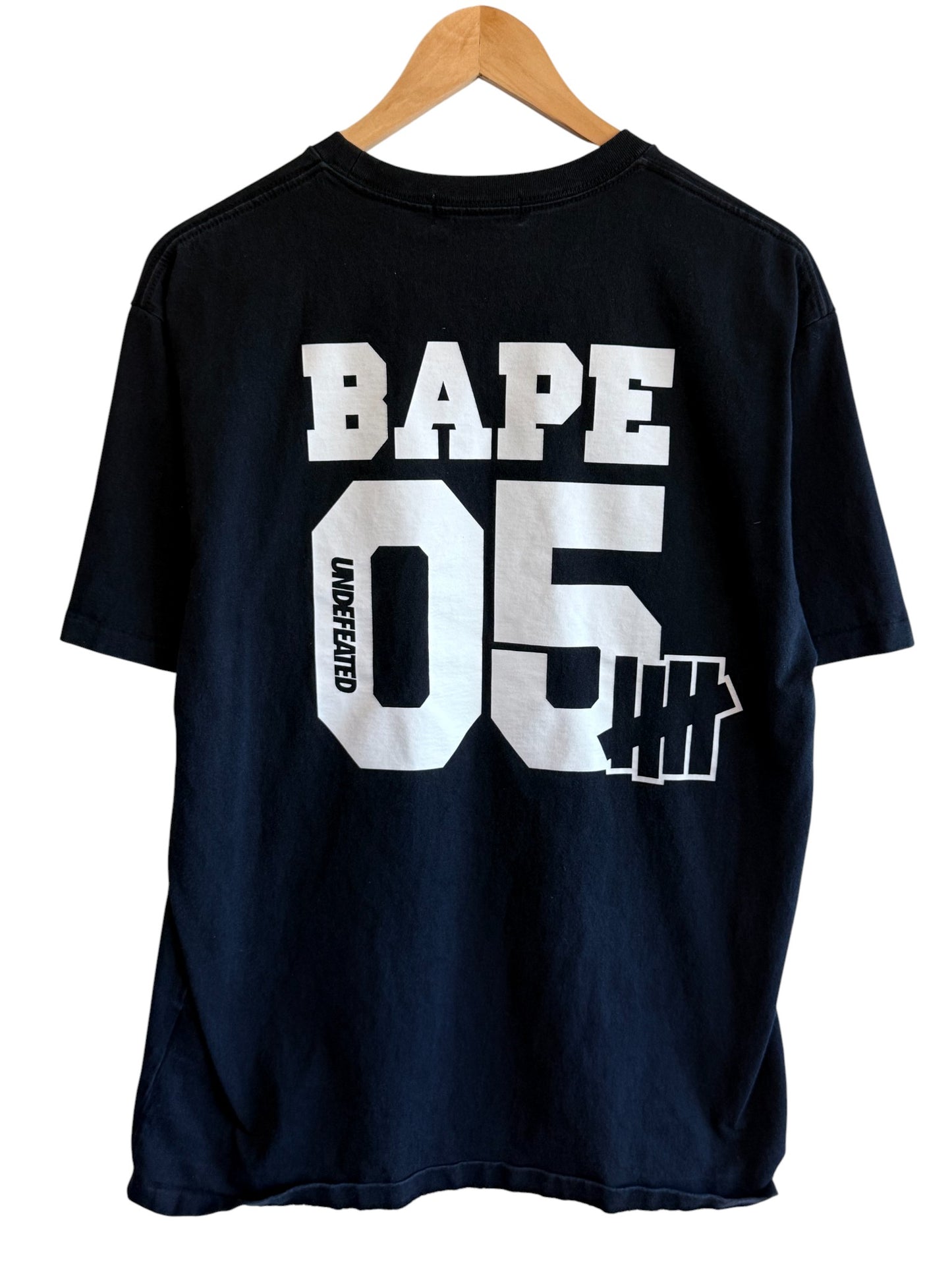 Bape x Undefeated College Logo Collab Graphic Tee Size XL