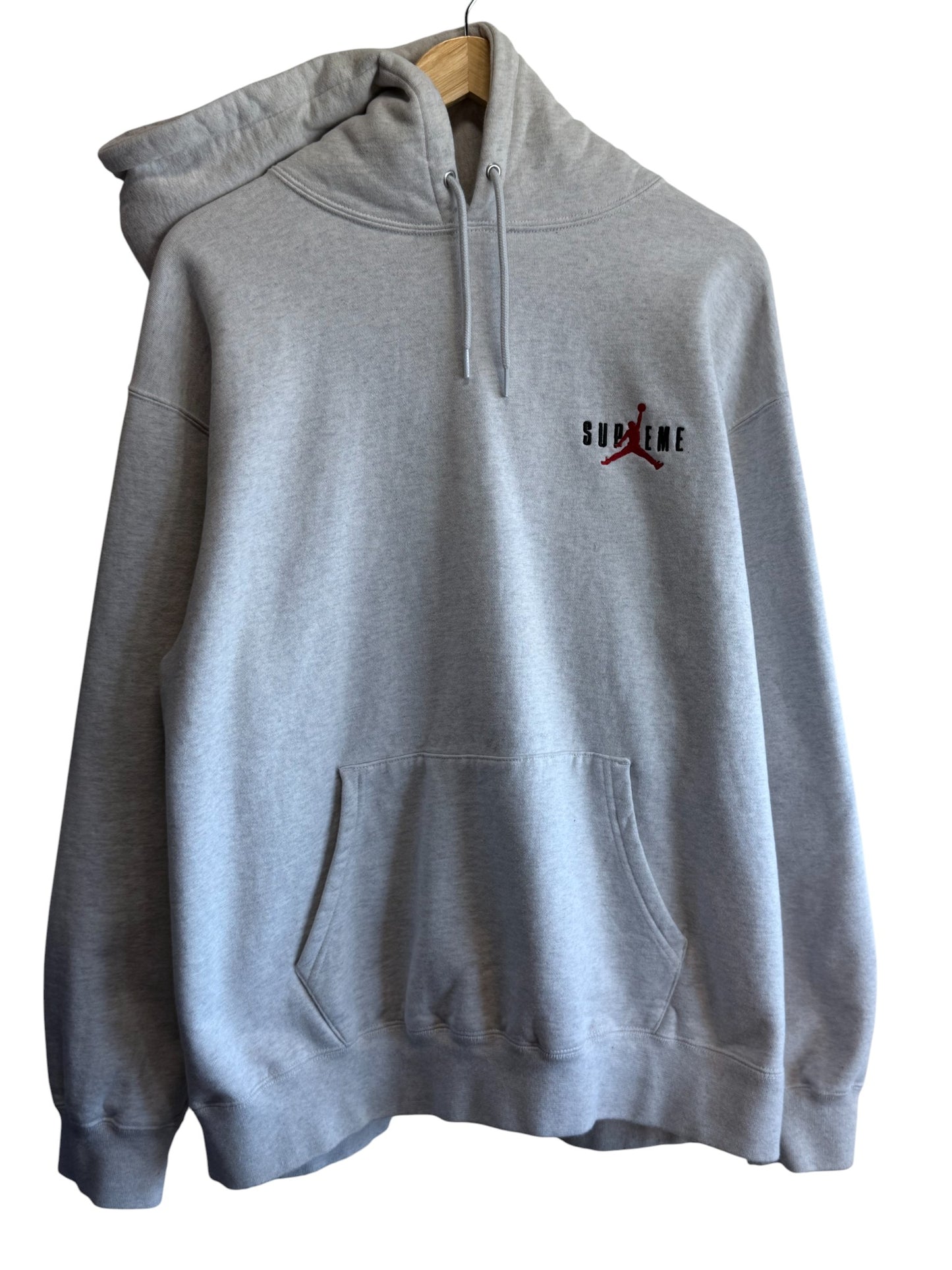 Supreme x Jordan Brand Jumpman Hoodie Ash Grey Size Large