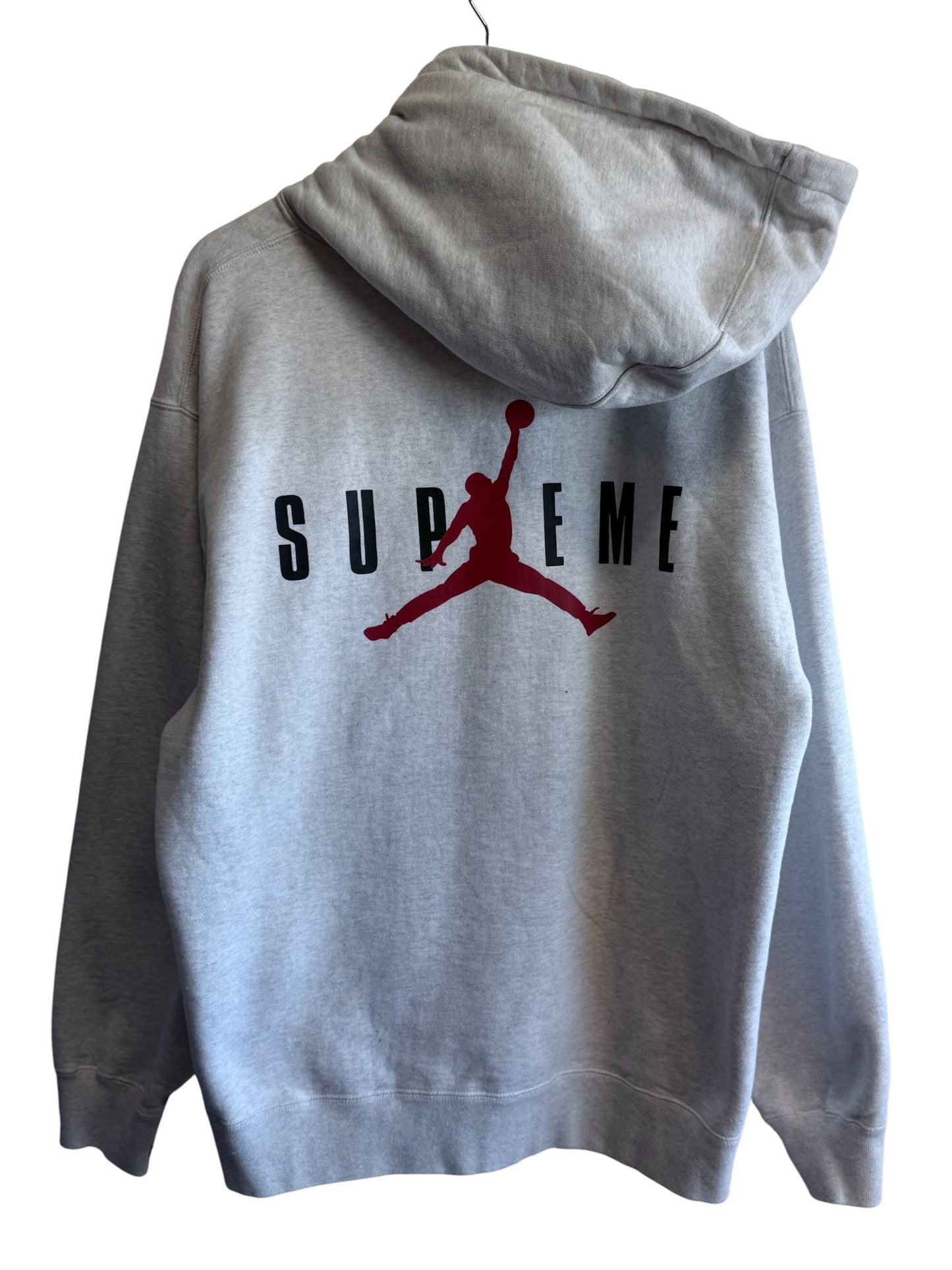 Supreme x Jordan Brand Jumpman Hoodie Ash Grey Size Large