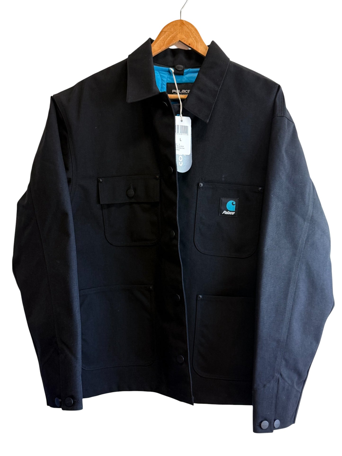 Palace x Carhartt WIP Black Chore Coat Jacket NWT Size Large