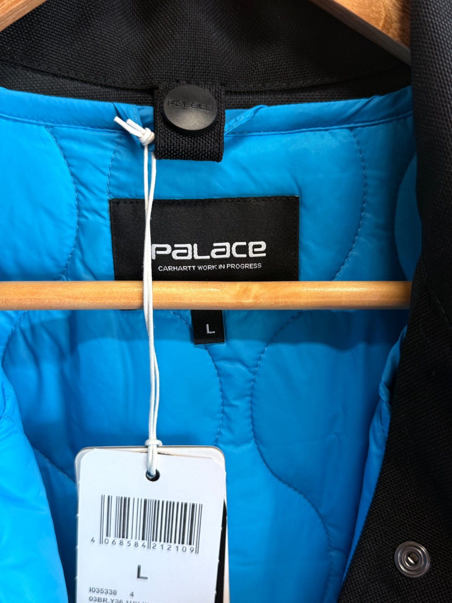 Palace x Carhartt WIP Black Chore Coat Jacket NWT Size Large