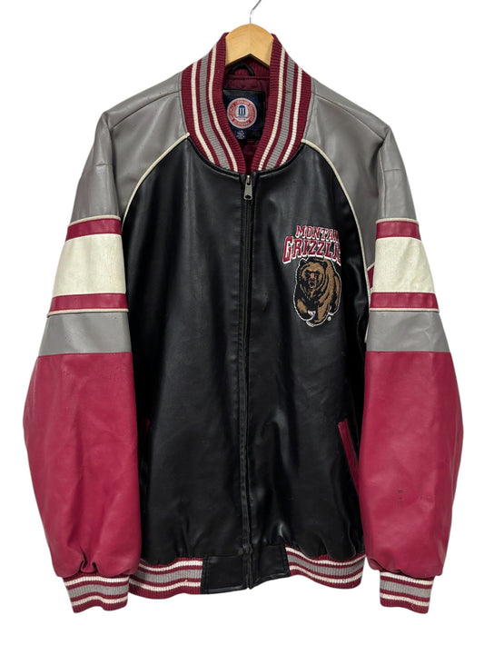 Vintage 1995 University of Montana Grizzlies Leather Jacket Size Large