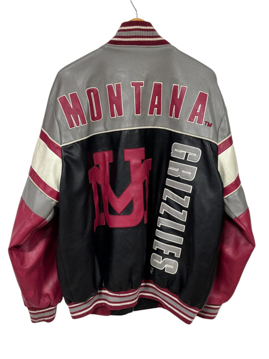 Vintage 1995 University of Montana Grizzlies Leather Jacket Size Large