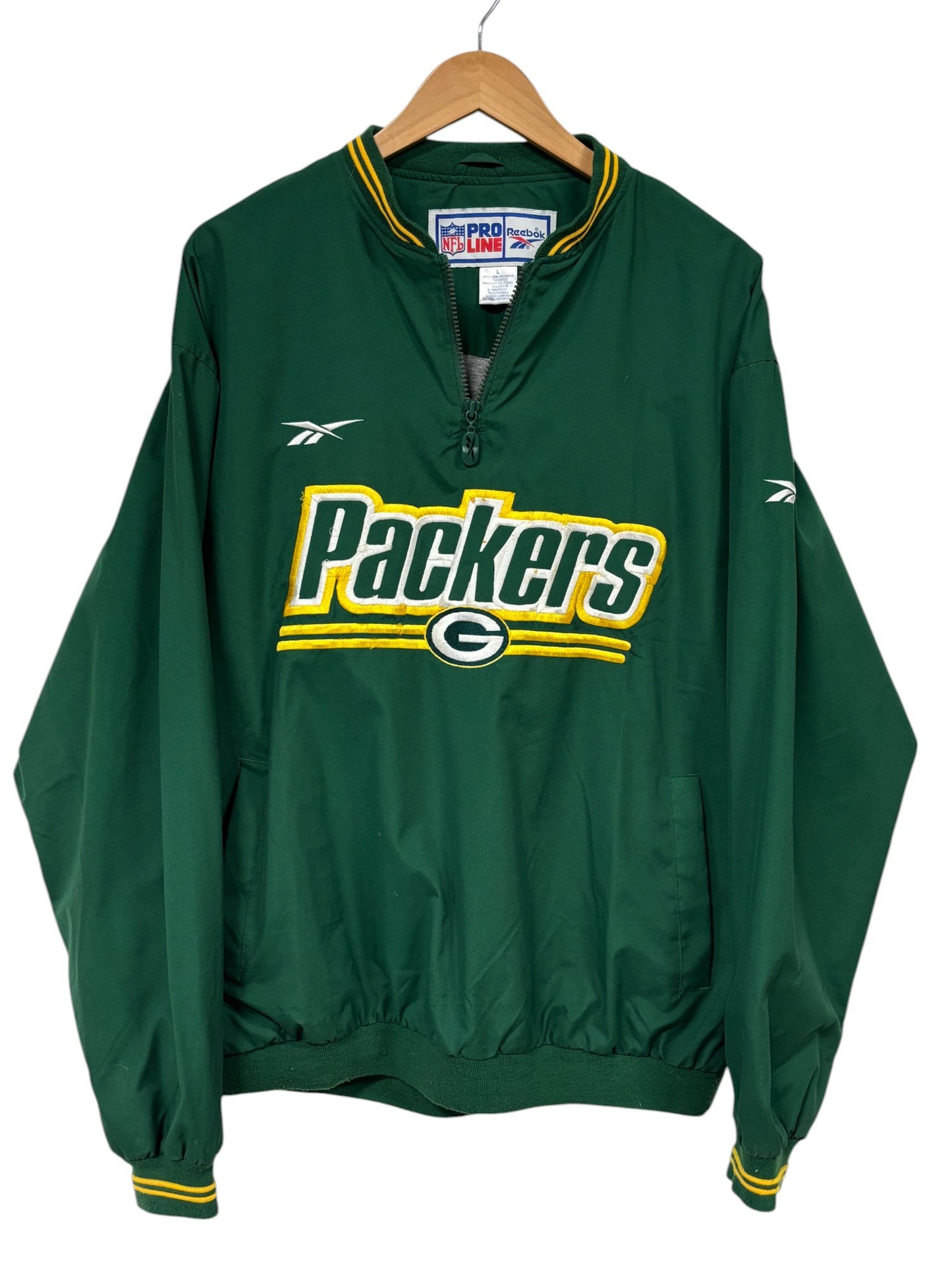 Vintage 90's Reebok NFL Pro Line Green Bay Packers Windbreaker Size Large