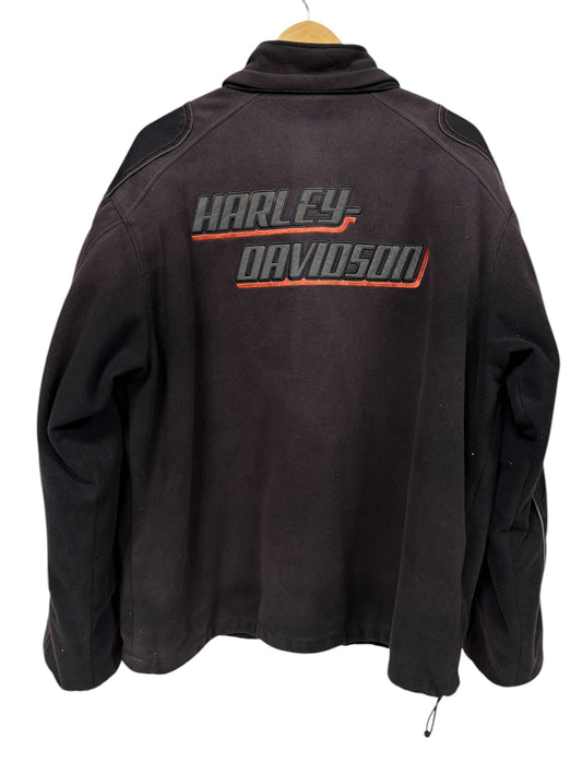 Vintage Harley Davidson Riding Gear Fleece Zip Up Sweater Size XL