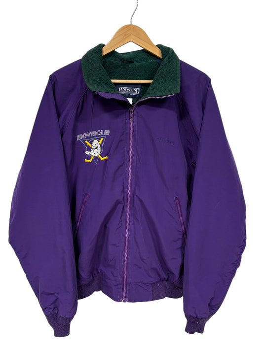 Vintage 90's Lands End Mighty Ducks Movie Cast and Crew Jacket Size Medium