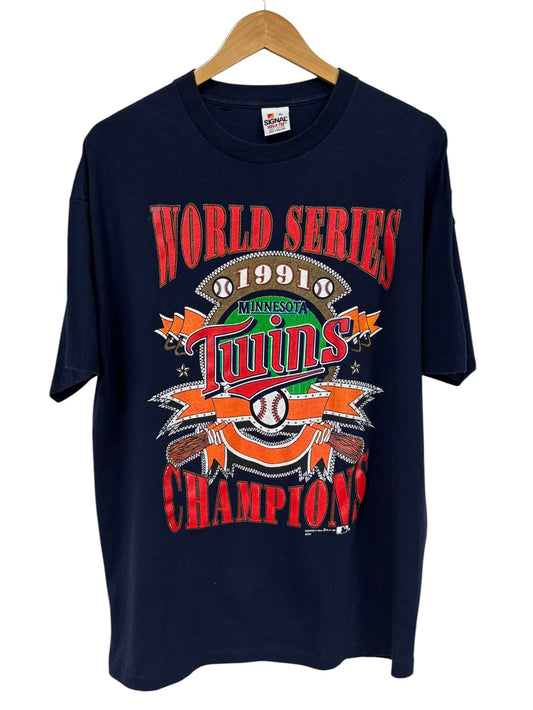 Vintage 1991 Minnesota Twins World Series Championship Tee Size XL