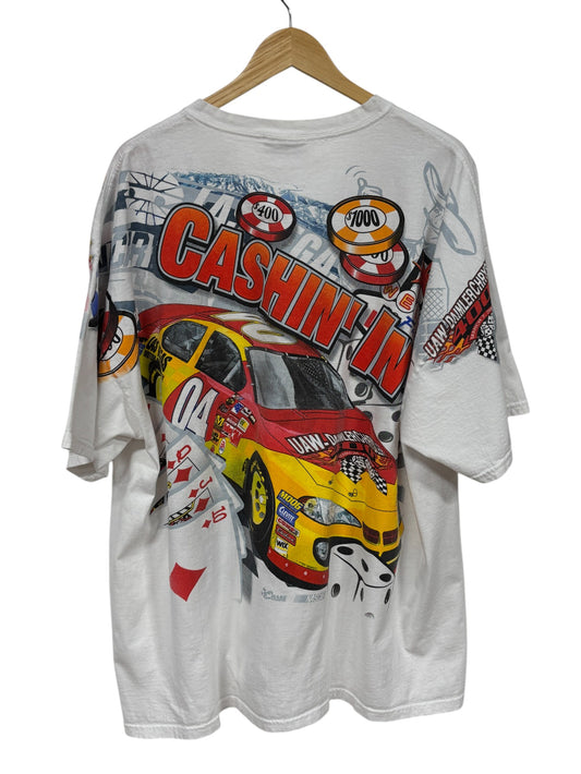 Vintage 2004 Chase Authentic Las Vegas NASCAR All Over Print Tee Size XL