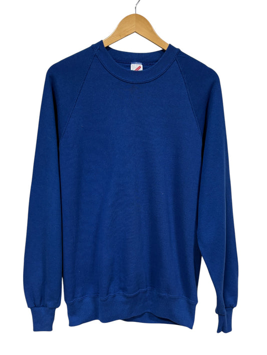 Vintage 90's Jerzees Blue Blank Crewneck Sweater Size Large