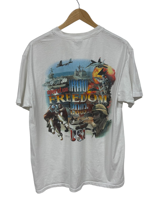 Vintage 2003 Operation Iraqi Freedom Graphic Tee Size Large