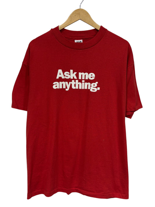 Vintage 90's Popular Mechanics Ask Me Anything Graphic Tee Size XL