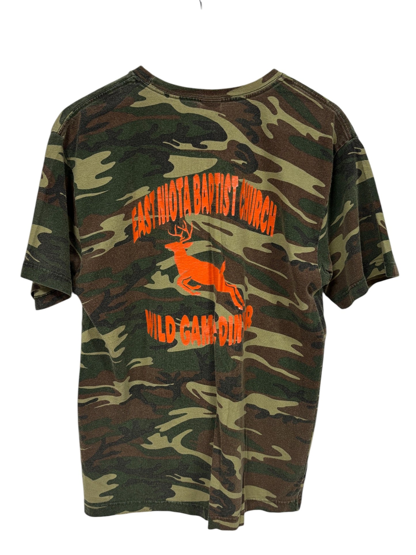 Vintage Camo On a Mission with God Graphic Tee Size Large