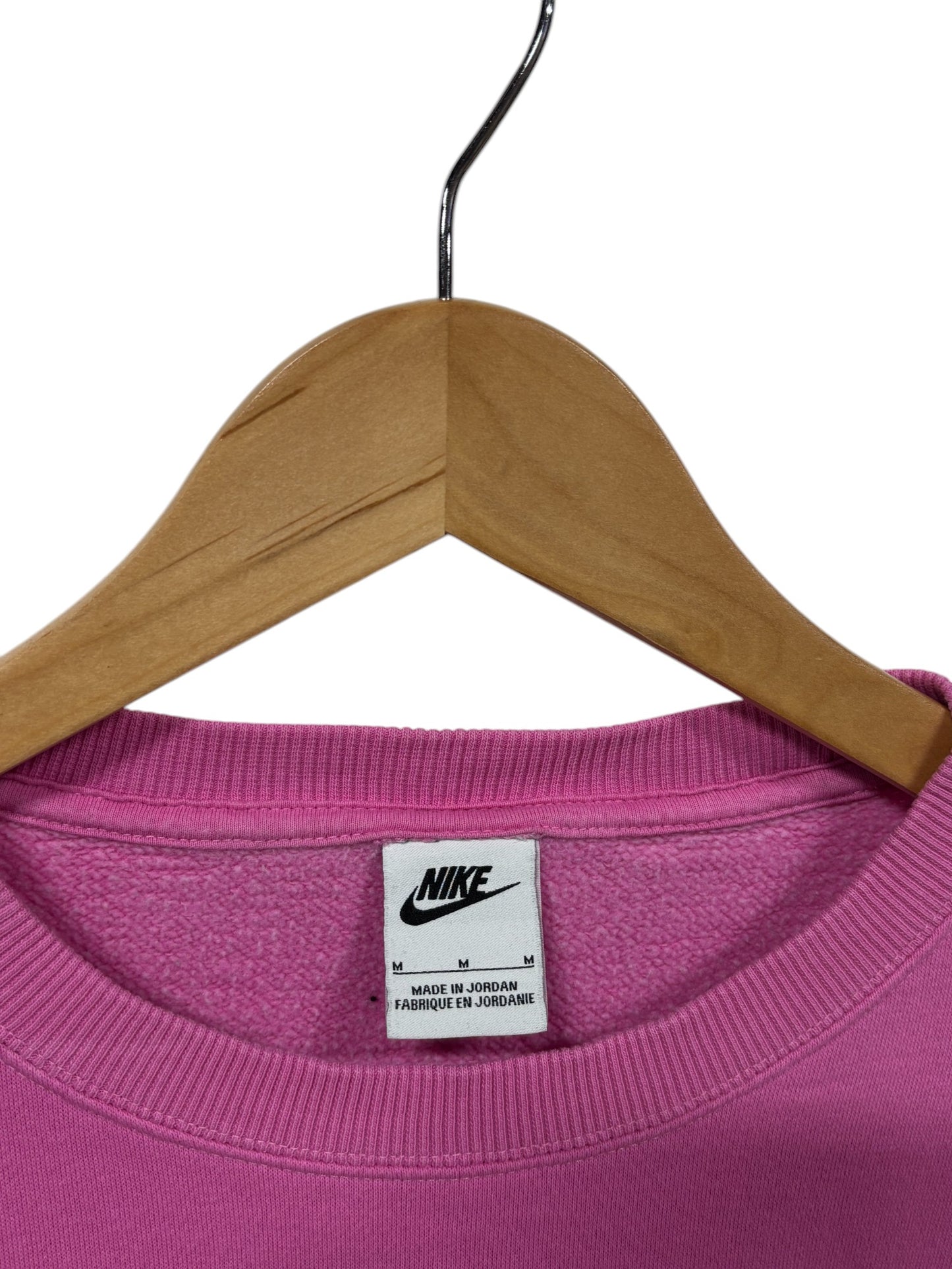 Nike Pink Center Swoosh Crewneck Sweater Size Medium