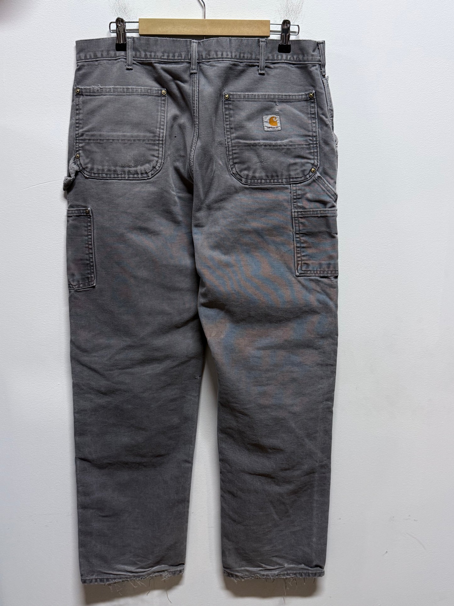 Carhartt Grey Double Knee Carpenter Pants Size 35x32