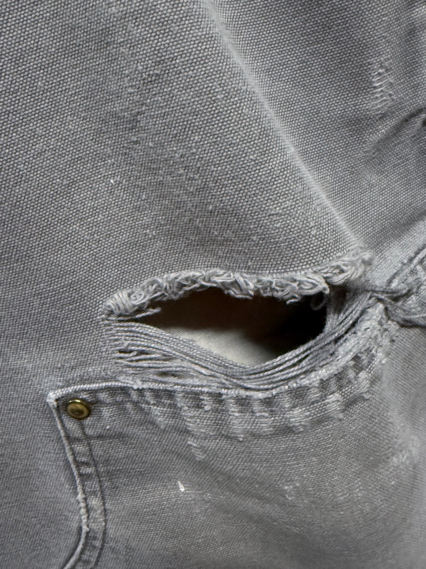 Carhartt Grey Double Knee Carpenter Pants Size 35x32