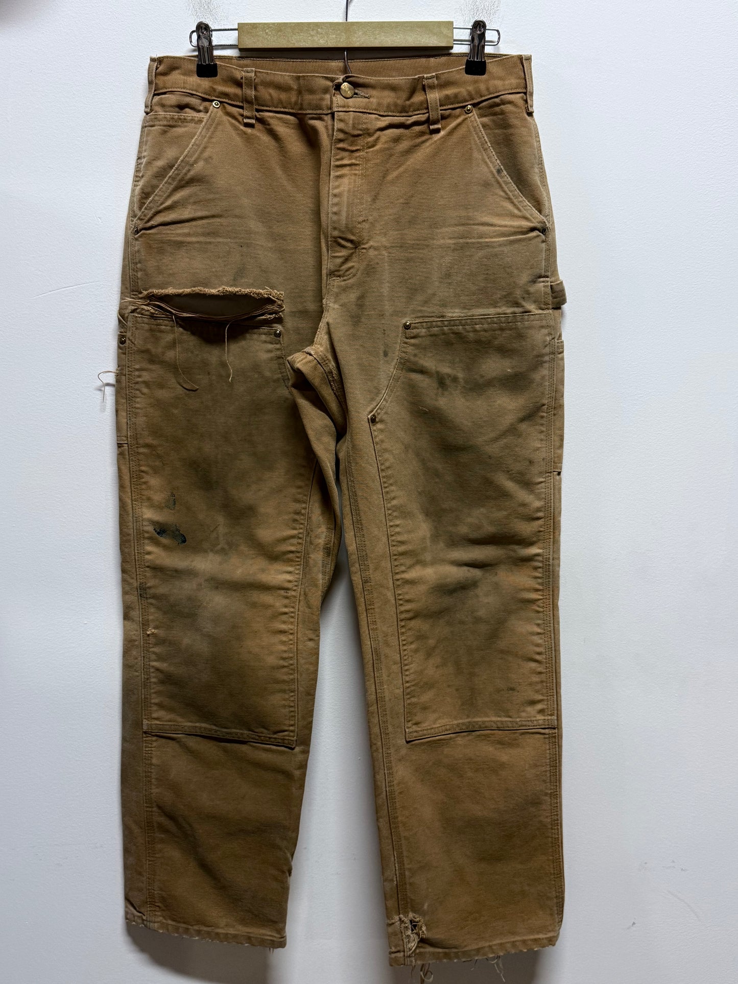 Carhartt Brown Double Knee Carpenter Pants Size 33x30