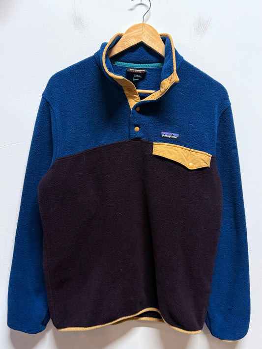 Patagonia Synchilla Snap T Blue Purple Fleece Sweater Size Medium