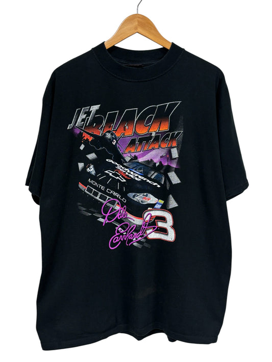 Vintage 90's Dale Earnhardt Jet Black Attack NASCAR Graphic Tee Size Large