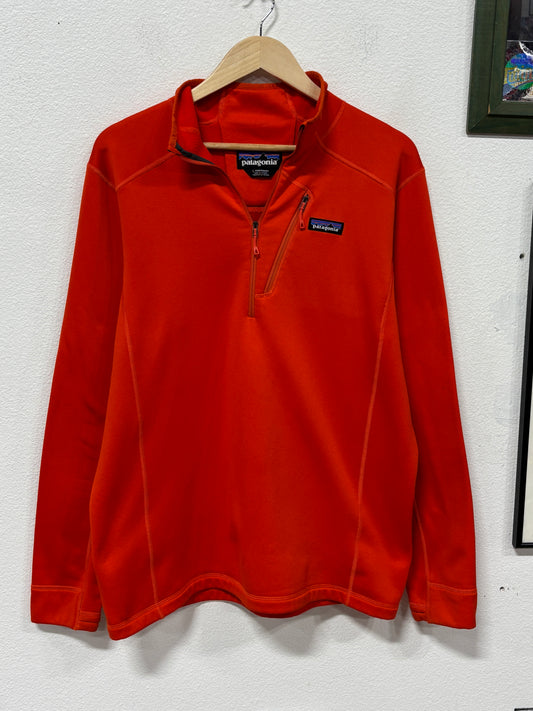 Patagonia Orange Quarter Zip Sweater Size Large