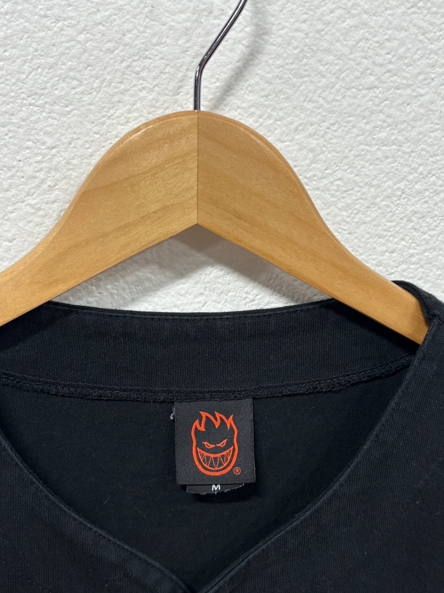 Vintage Y2K Spit Fire Skate Company Baseball Jersey Shirt Size Medium