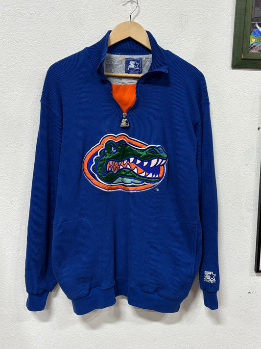 Vintage 90's Starter Florida Gators Quarter Zip Sweater Size Large