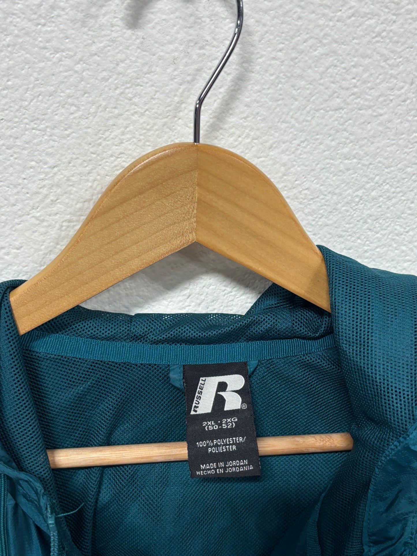 Vintage Russell Athletic Full Zip Windbreaker Jacket Size XXL