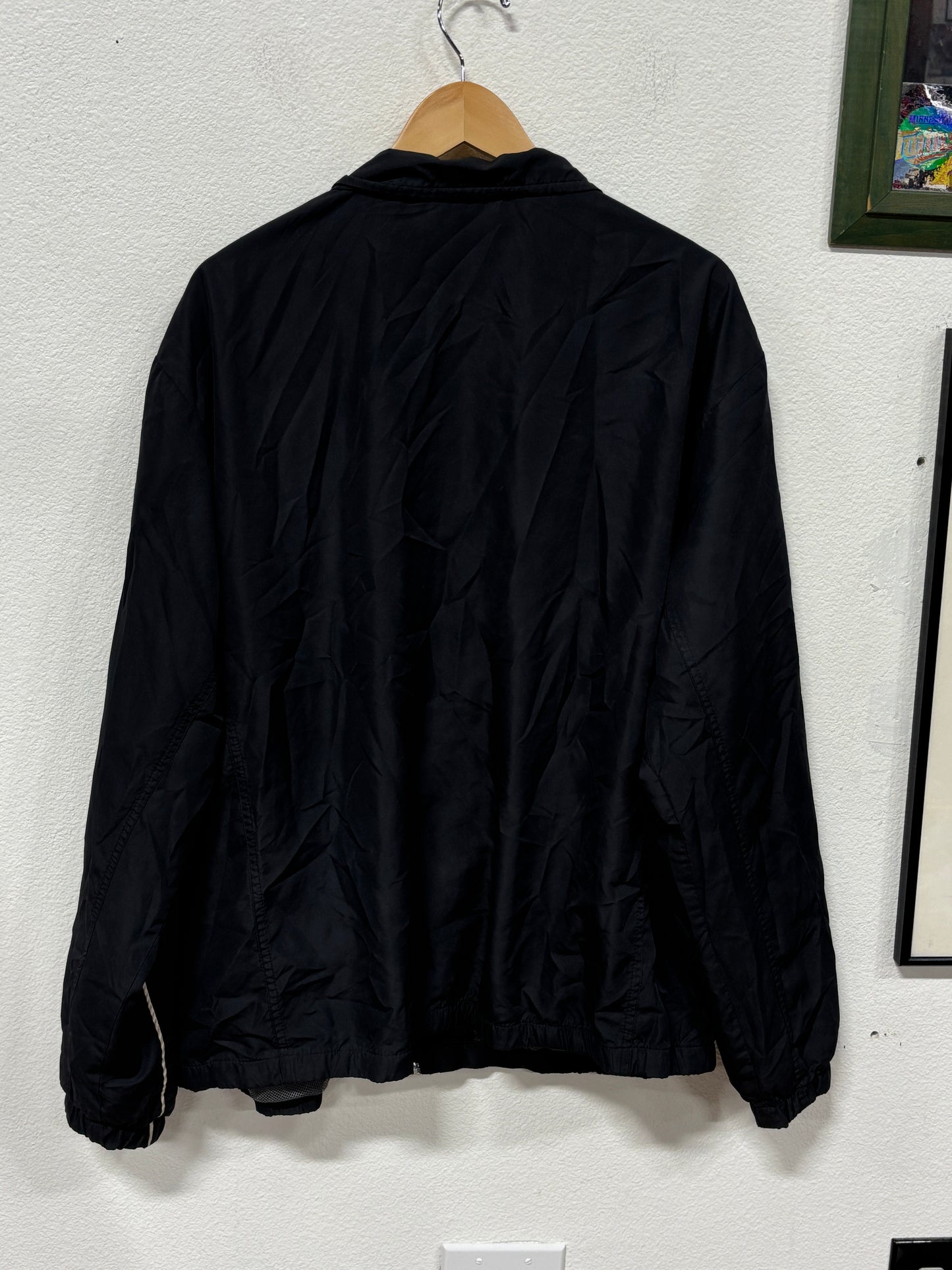 Vintage Starter Black Windbreaker Jacket Size XXL