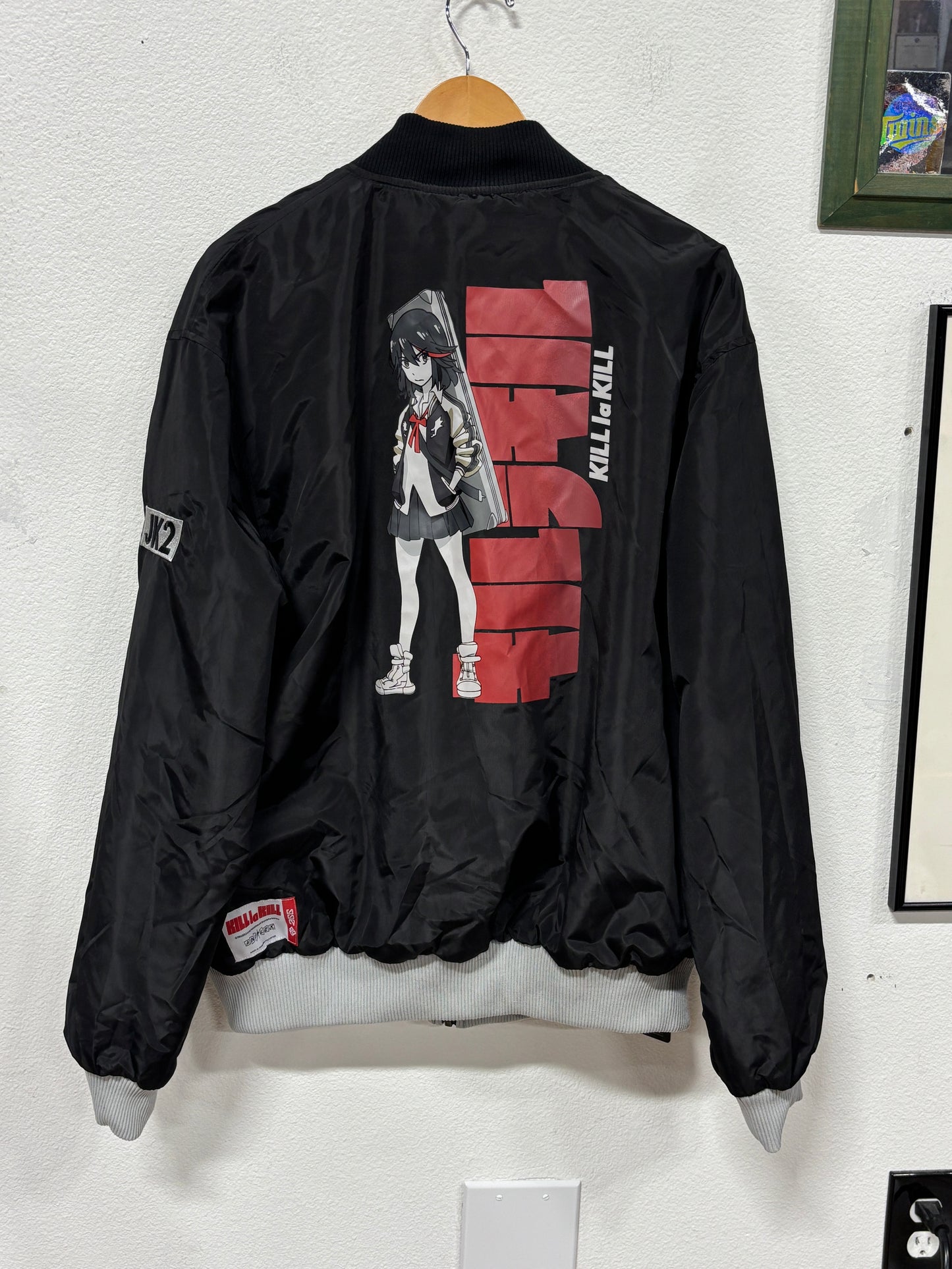 Kill La Kill Anime Gear Reversible Bomber Jacket Size XL