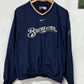 Vintage Y2K Nike Brewers Center Swoosh Baseball Jacket Size Medium