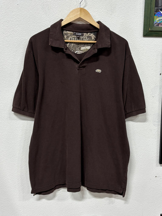 Vintage Y2K Ecko Unlimited Brown Polo Shirt Size XL